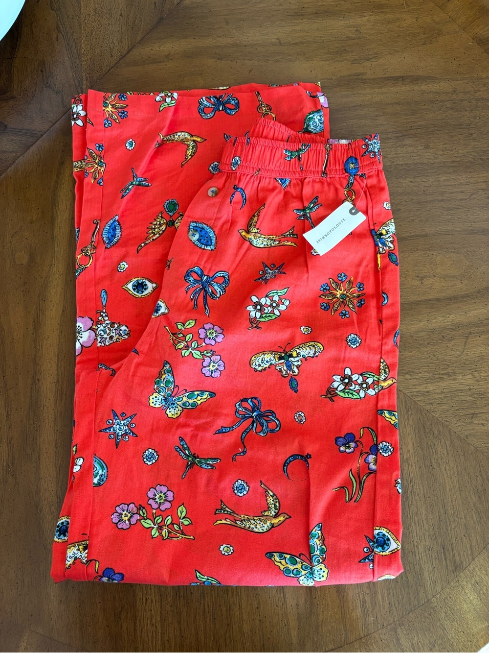 Anthropologie LyreBird Pajama Pants - Red Patter - Picture 2 of 6